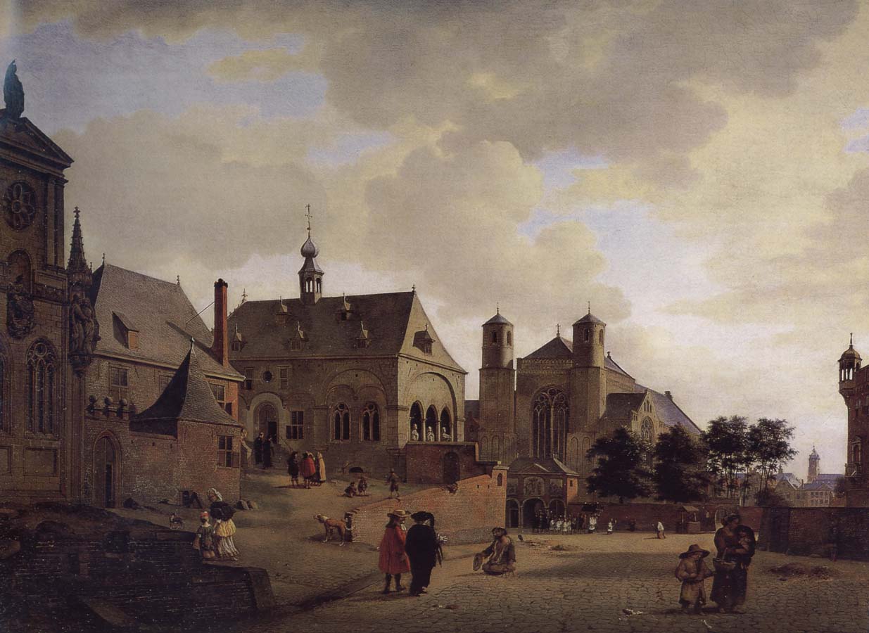 Jan van der Heyden Imagine the church and buildings